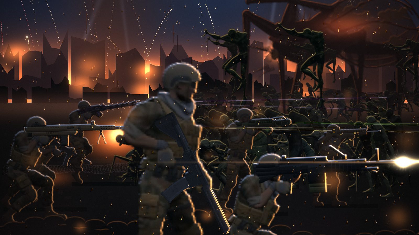 Second Watch key art: marines under a full moon set in a watch bezel